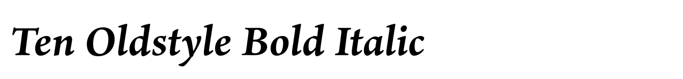 Ten Oldstyle Bold Italic